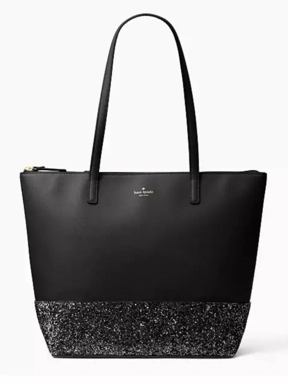 kate spade New York Greta Court Penny Glitter Black Tote